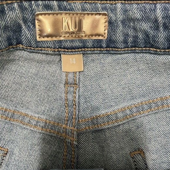 Kut From The Kloth Miller Wide Leg High Rise Denim Cutoff Shorts Womens 14 - Picture 3 of 9